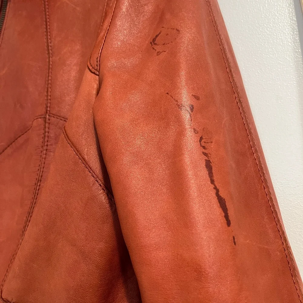 Sienna Studios Rust Leather Jacket Sz.‎ 10
